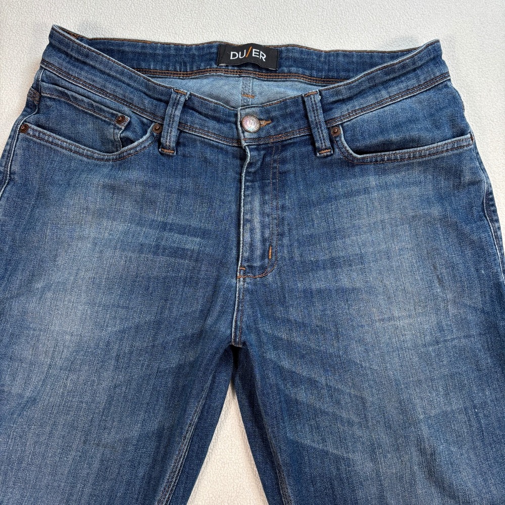 DU/ER Jeans Men's 32x25 Blue L2X Slim Fit Stretch Tapered Performance Denim DUER - Picture 4 of 16